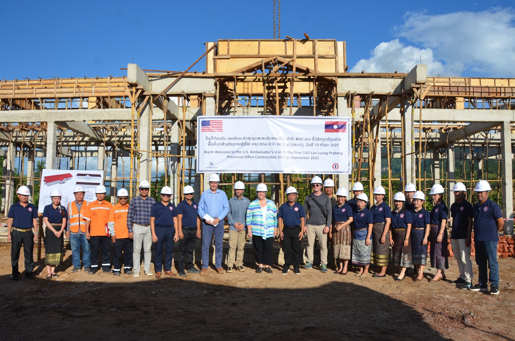 U.S. Ambassador Paid a Visit to the Construction Site of a New UXO Lao Luang Prabang Provincial Office